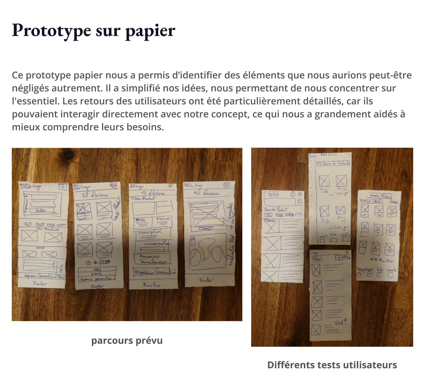 prototyp sur papier